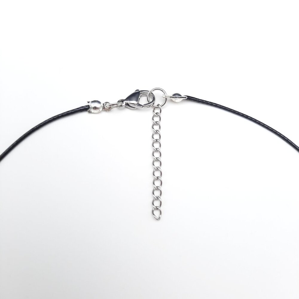 Bow Cute Feminine Minimalist Black Adjustable Cord Necklace Handmade Jewelry - Picture 5 of 7